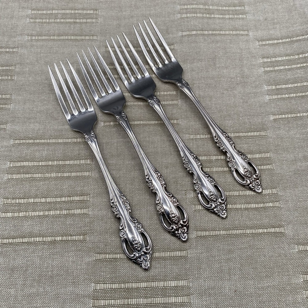 Oneida Community BRAHMS Dinner Forks 4pcs Stainless Flatware 7.25"